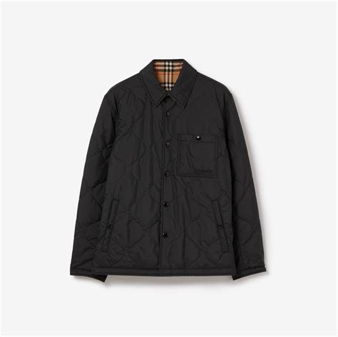 burberry overhemd rood geruit|Reversible Thermoregulated Overshirt in Black .